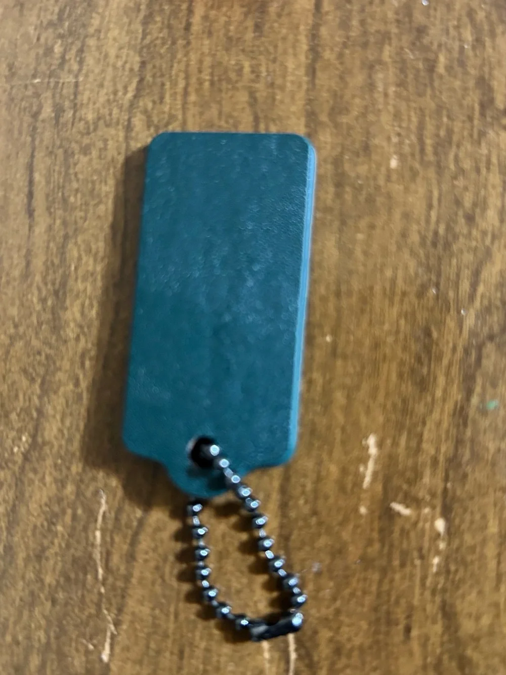 Coach Green Teal Leather Phone Charm with Ball Chain